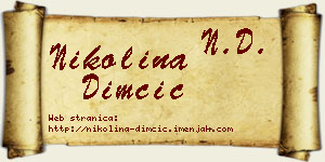 Nikolina Dimčić vizit kartica